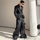 Threebooy Men's Black Luxe Oversized 2-Piece Set